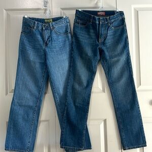 2 pairs of Old Navy jeans. Size 12 regular.